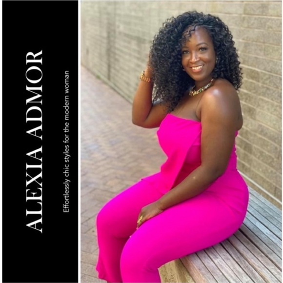 Alexia Admor Woman’s pink strapless jumpsuit size 8 - Picture 3 of 13